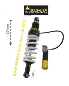 Touratech Suspension lowering shock -25mm for BMW F850GS Adventure ab 2018 type Level2